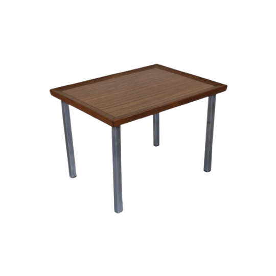 Vintage Bijzettafel Teak Chrome 1