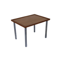 Vintage Bijzettafel Teak Chrome