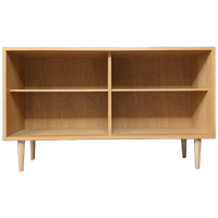 Midcentury Eiken Lage Boekenkast, Borge Mogensen