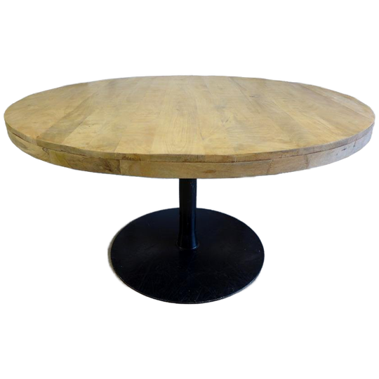 Prachtige Zwarte Ronde Mango Tafel 140 Cm 1