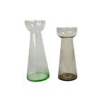 Leerdam Glas - Copier - Hyacint Glazen (2) - Annagroen - Rookglas - 1933 thumbnail 1