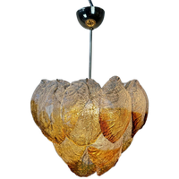 Vintage Murano ‘frozen Leaves’ Kroonluchter – Bicolored