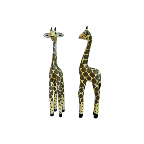 2X Zgan  Houten Giraffe (Voor Decoratie)