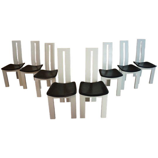 8 Italiaanse Vintage Mid-century Stoelen Pietro Costantini 1