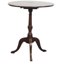 Leuke Antieke Engelse Ronde Wijn/ Tilt Top Table/ Bijzettafel Uit De 19e Eeuw Met Een Rond Blad