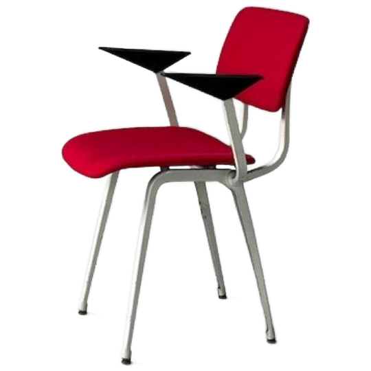 Friso Kramer| Vintage Eetkamerstoel Rood 1