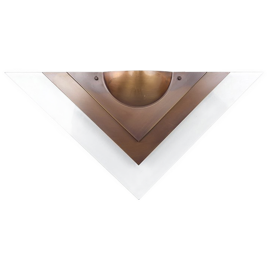 Design Wandlamp Koper Met Glas, Dijkstra 1980s 1