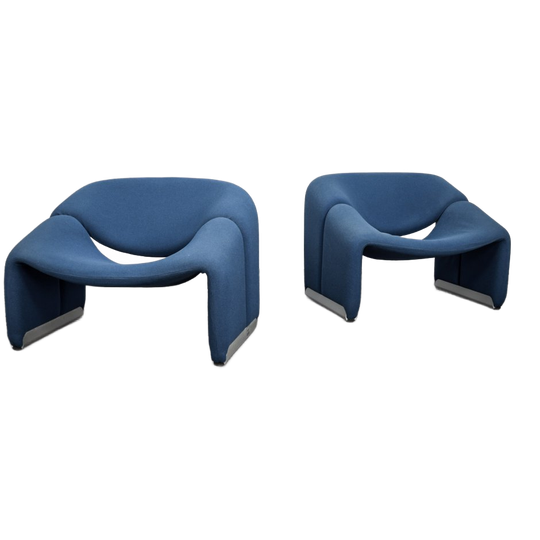 Pair Of F598 Groovy Chairs By Pierre Paulin For Artifort, Netherlands, 1970s 1