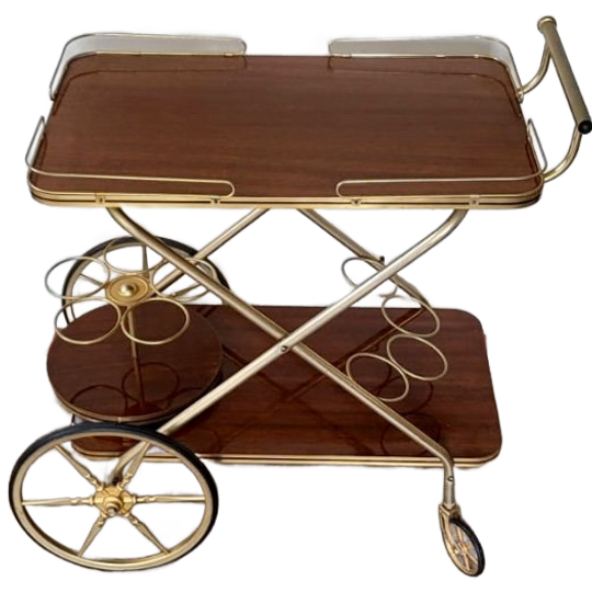 Vintage Barcart, Franse Trolley, Serveertafel 1