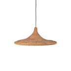 Vintage Rotan Trompet Hanglamp Bamboo Heksenhoed Japandi “60 thumbnail 1