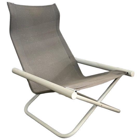 Vintage Design Stoel Grijs Canvas 1