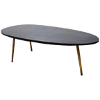 Vintage (60s) Salontafel Zwart Marmeren Blad / Koffietafel / Vintage Coffeetable Marble Top thumbnail 1