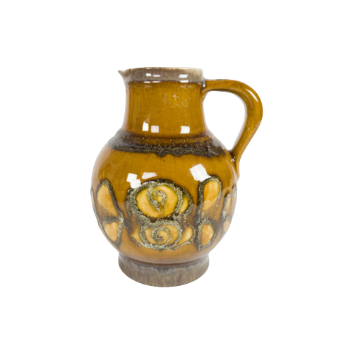 Sterhla Keramik - Vintage Oorvaas - Strehla Gdr - Fat Lava - Geel - 60'S