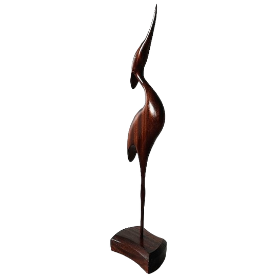 Vintage Mid-century Houten Deens Design Kraanvogel Gelakt Teak Reiger 1970’s 1