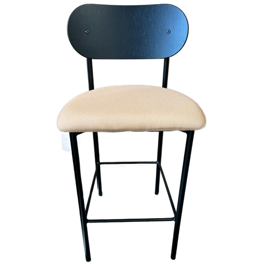 Studio Henk Oblique Barkruk 77 Zwart, Beige 1