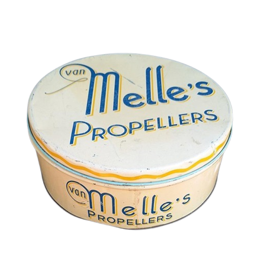 Zeldzaam Antiek Toonbank Blik Van Van Melle's Propellers🍬🧇 1