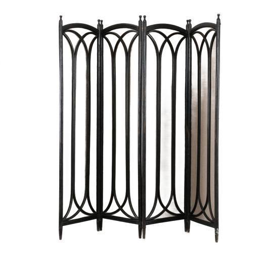 Prachtig Antiek Gerestaureerd Bendwood Art Nouveau Kamerscherm/ Roomdivider Uit Eind 19e Eeuw 1