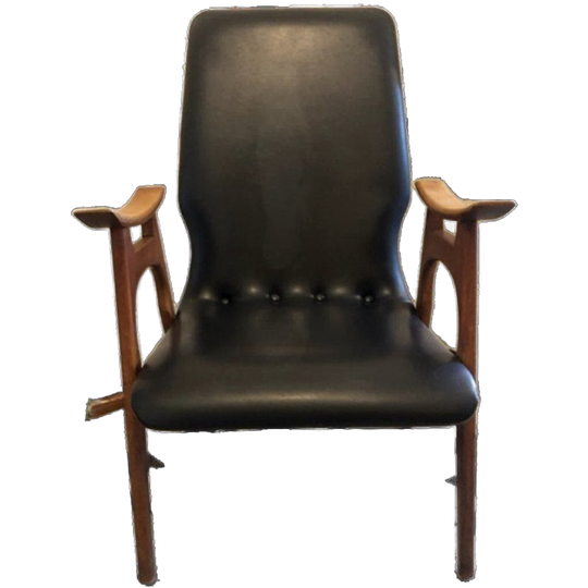 Scandinavisch Design Stoel Met Skai Bekleed 1