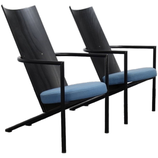 2x Postmoderne Fauteuil, 1980s (setprijs) 1