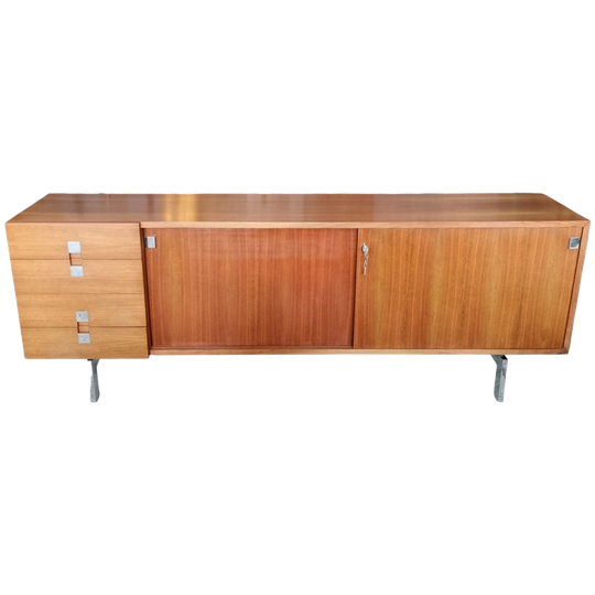 Vintage, Duits Essenhouten Dressoir 1
