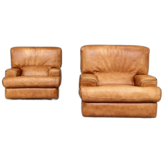 Roche Bobois Lederen Fauteuils Set Van 2 1