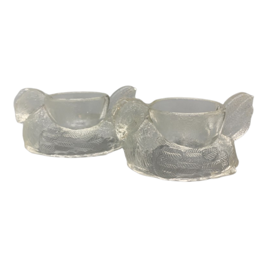 Set Vintage Persglas Eierdopjes Kip 2 Stuks 1