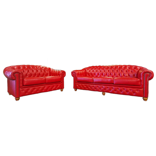 Chesterfield Melbourne Set 2 + 3 Zits - Rood 1