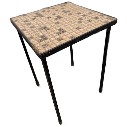 Vintage Mozaîek Plantentafeltje / Tegeltafeltje 1