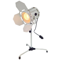 Vintage Projector Tafellamp Wit 40 Cm Vintage 1970 Lamp