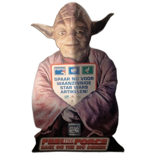 Kartonnen Reclame Bord Yoda Feel Te Force Star Wars. 1
