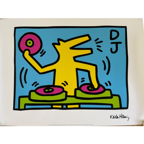Keith Haring (1958-1990), Untitled Dj 1983, Licensed By Artestar Ny, Printed In U.K.