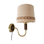 Vintage Wandlamp Messing Bamboe Lamp Jaren 70 Wandlampje thumbnail 1