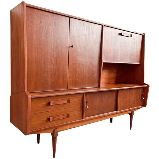 Mid-Century Deens Design Highboard Kast Vintage Teak 1960’S 1
