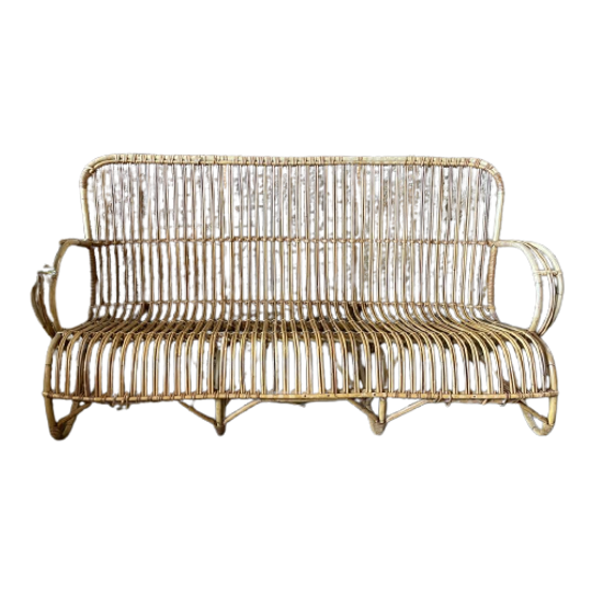 Vintage Belse 8 🎋 Rotan 3-zit 1