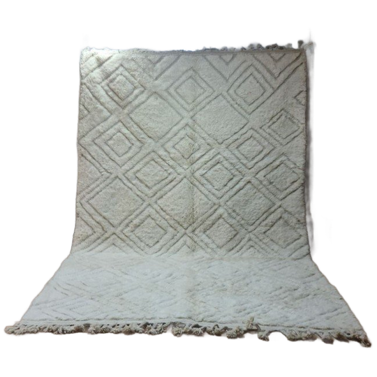 Authentiek Marokkaans Berber Beni Ourain Tapijt 300X200 Cm - 100% Wol, Handgemaakt 1