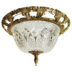 Plafondlamp Hollywood Regency Messing Kristal thumbnail 1