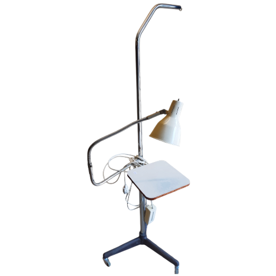 Medical / Dentist / Floorlamp With Adjustable Small Table 1970 1