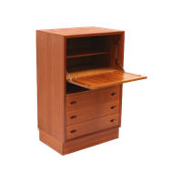 Vintage Secretaire / Bureau Ontworpen Door Henry W. Klein Voor Bramin Gemaakt In De Jaren '60