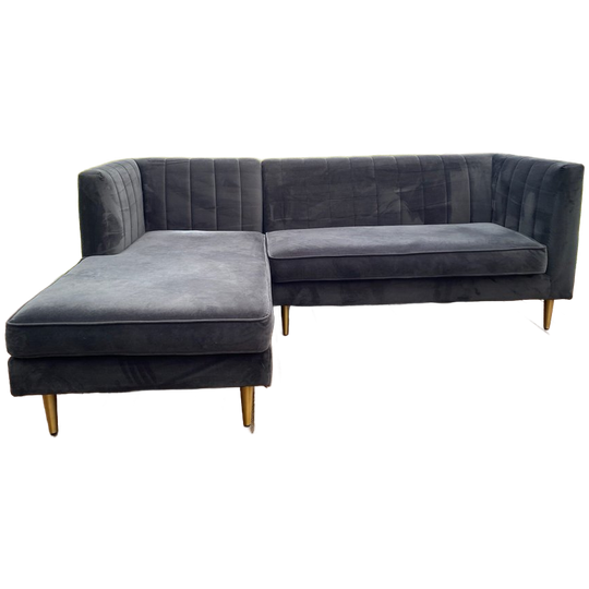 Blauwe Stoffen Hoekbank Montel 1