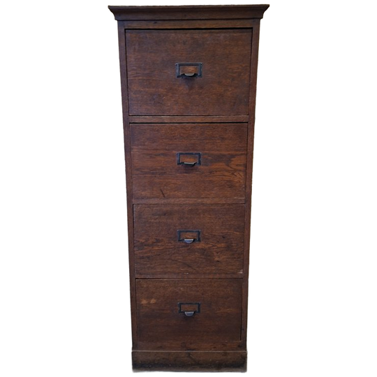 Antieke Ladekast, Archiefkast Afm. 49x65cm En 137cm Hoog. 1