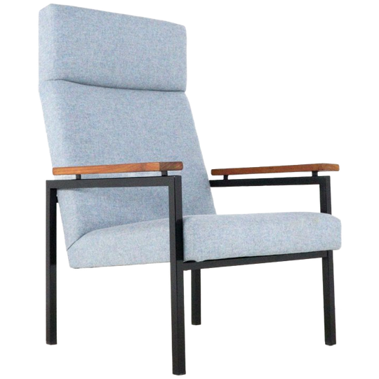 Vintage Gijs van der Sluis Fauteuil Herenmodel Model 30 Nieuw Gestoffeerd 1