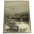 Jean Roy Hardelin - Goudfolie Afbeelding - Gesigneerd - Frankrijk - 1970's thumbnail 1