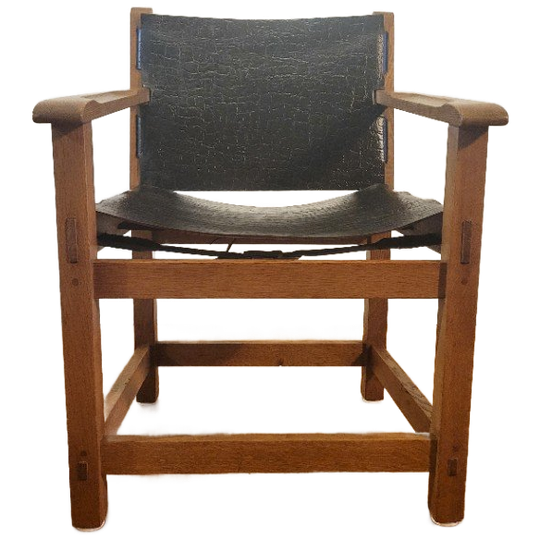 Brutalist Stoelen In Eik En Tuigleer 1960 1