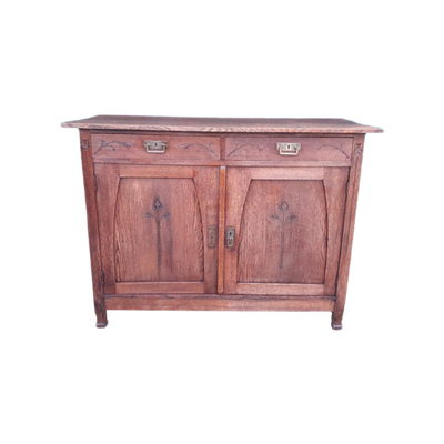 Vintage Art Deco Commode Antiek Kastje Eiken Dressoir Jr 20