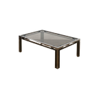 Chrome And Messing Coffee Table By Romeo Rega thumbnail 1