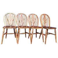 Set Van 4 Engelse Windsor Wheelchairs, Stoelen, Antiek