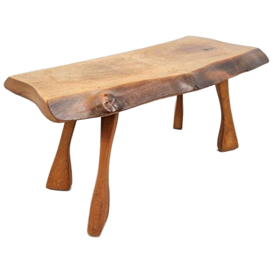 Vintage Brutalist Boomstam Side Table Eiken Mid Century ´60 1