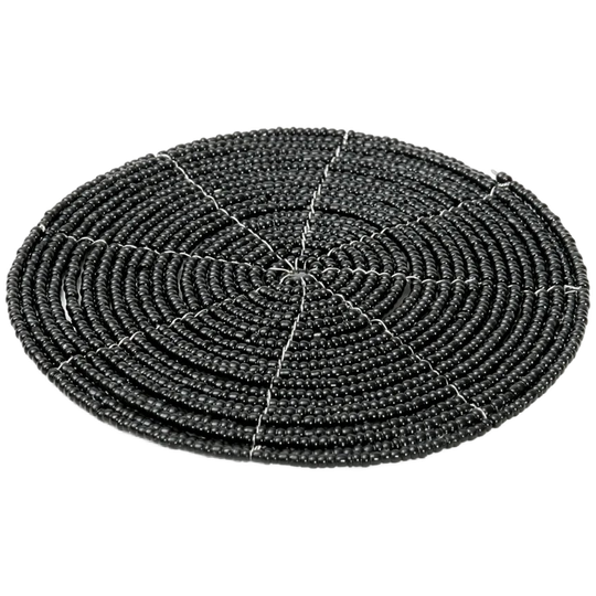 Bazar Bizar | De Beaded Onderzetter - Zwart 1