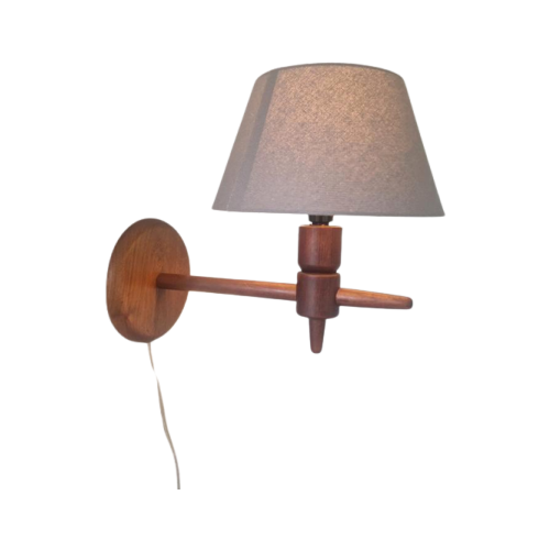 Mid Century Teak Deense Wandlamp Design Vintage