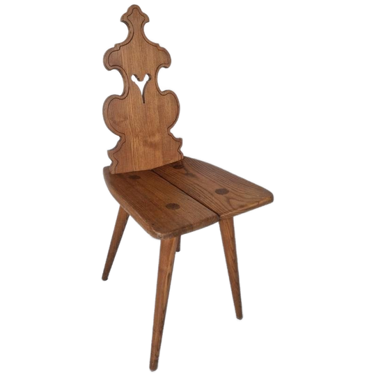 Vintage Brutalist Tiroler Stoel 1